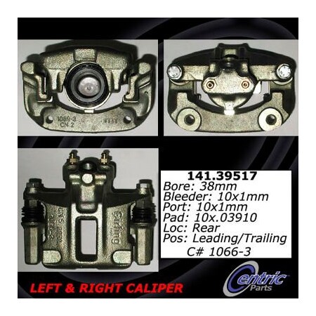 Centric Semi-Loaded Brake Caliper, Parts, 141.39517 141.39517